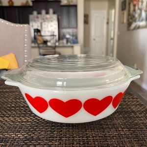RARE PYREX JAJ HEARTS 509